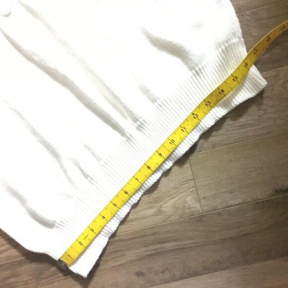 Vintage 90s 100% Cotton Cottagecore Mock Neck Lace Sweater - Picture 11 of 13